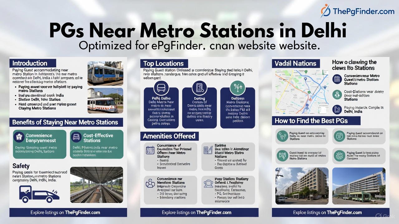 PGs Near Metro Stations in Delhi